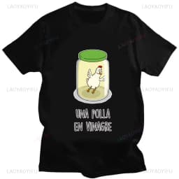 ME SUDA LA POLLA Cute Chicken Cartoon Print Tshirt Men Women Casual Cotton Unisex Sports Top T Shirt Streetwear Creativity Shirt