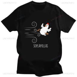 ME SUDA LA POLLA Cute Chicken Cartoon Print Tshirt Men Women Casual Cotton Unisex Sports Top T Shirt Streetwear Creativity Shirt