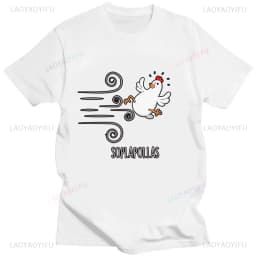 ME SUDA LA POLLA Cute Chicken Cartoon Print Tshirt Men Women Casual Cotton Unisex Sports Top T Shirt Streetwear Creativity Shirt