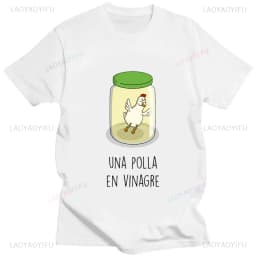 ME SUDA LA POLLA Cute Chicken Cartoon Print Tshirt Men Women Casual Cotton Unisex Sports Top T Shirt Streetwear Creativity Shirt