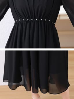 Black Chiffon Elegant Party Solid Long Vestido Women Elegant Prom Midi Clothes 2024 Summer Vintage Hepburn Evening Pleated Dress