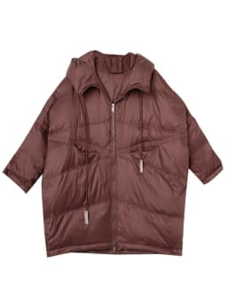 Amax LuluE Winter Fashion Snow Clothes Womens Loose Vintage Hooded Duck Down Jackets Casual Warm Coats Thicken Parkas Oversized