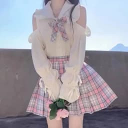 Coalfell White Japanese Sweet Shirt Kawai bow Collar Lolita Long Sleeve Shirt Student Shirt 2022 New White Lolita Top