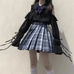 Coalfell White Japanese Sweet Shirt Kawai bow Collar Lolita Long Sleeve Shirt Student Shirt 2022 New White Lolita Top