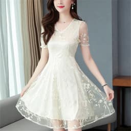Spring Summer Dress Women Elegant Lace Floral 2023 New Long Sleeve Casual Midi Black Party Dresses Ladies Clothing vestidos robe