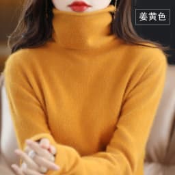Hot Sale Ladies New 100% Mink Cashmere Sweater Turtleneck Knit Long Sleeve Slim Fashion Pullover Sweater Autumn and Winter
