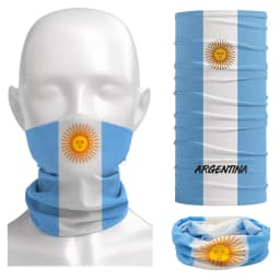 Summer Breathable Argentina Flag Bandana Seamless Face Shield for Worldwide Football Fans Outdoor Sports Headband Neck Gaiter