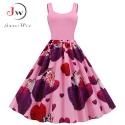 Summer Music Note Floral Print Women Sexy New Year Party Dress Spaghetti Strap Vintage Swing Robe Valentine's Vestidos