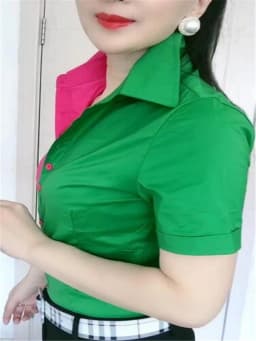 Chic Splicing Lady Blouses Short Sleeve Shirts For Women Contrast Color Shirts Korean Woman Clothes Shirts Sloping Placket Bloue