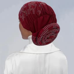 Full Diamonds Women's Donut Turban Cap Elastic Muslim Headscarf Bonnet Female Headband Hat African Caps Lady Hair Accessories