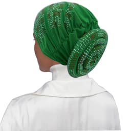 Full Diamonds Women's Donut Turban Cap Elastic Muslim Headscarf Bonnet Female Headband Hat African Caps Lady Hair Accessories