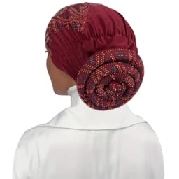 Full Diamonds Women's Donut Turban Cap Elastic Muslim Headscarf Bonnet Female Headband Hat African Caps Lady Hair Accessories