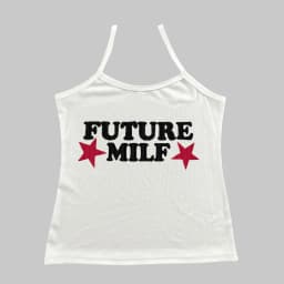 Vintage Sexy Star Future Milf Graphic Print Tank Top Women American Retro Y2k Crop Tops Short Sleeve T-shirts Streetwear