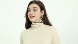 Women's Knit Tops Short Sleeve Fashion Women Sweaters New 100% Merino Wool Knitwears Vintage Sweater Turtleneck Pullover Clothes