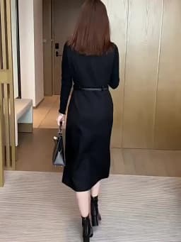 Mid Length Fashionable Suit Dress for Women's 2024 Spring and Autumn New Sweater Vest Dress Temperament Two-piece Set