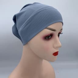 Textured Ribbled Under Scarf Muslim Women's Inner Hijab Cap Elastic Underscarf Bonnet Ladies Head Wraps Soild Color Turban Hat