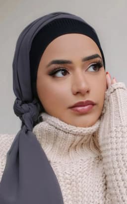 Textured Ribbled Under Scarf Muslim Women's Inner Hijab Cap Elastic Underscarf Bonnet Ladies Head Wraps Soild Color Turban Hat