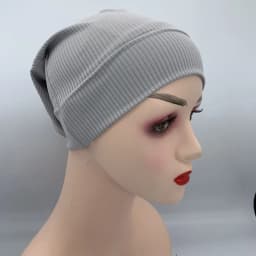 Textured Ribbled Under Scarf Muslim Women's Inner Hijab Cap Elastic Underscarf Bonnet Ladies Head Wraps Soild Color Turban Hat