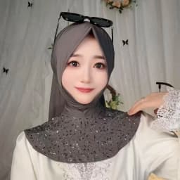 Glittery Diamonds Muslim Lady Cover Fashionable Headwear Hijab