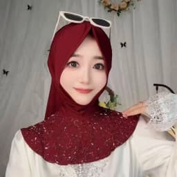 Glittery Diamonds Muslim Lady Cover Fashionable Headwear Hijab
