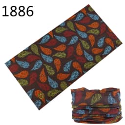 1851-1900 Flower Leaf Print Bandana Neck Gaiter Face Shield Sport Camping Cycling Outdoor Fishing Magic Scarf Men Women Masks
