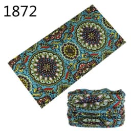 1851-1900 Flower Leaf Print Bandana Neck Gaiter Face Shield Sport Camping Cycling Outdoor Fishing Magic Scarf Men Women Masks