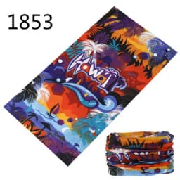 1851-1900 Flower Leaf Print Bandana Neck Gaiter Face Shield Sport Camping Cycling Outdoor Fishing Magic Scarf Men Women Masks