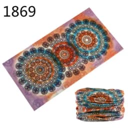 1851-1900 Flower Leaf Print Bandana Neck Gaiter Face Shield Sport Camping Cycling Outdoor Fishing Magic Scarf Men Women Masks