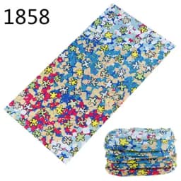 1851-1900 Flower Leaf Print Bandana Neck Gaiter Face Shield Sport Camping Cycling Outdoor Fishing Magic Scarf Men Women Masks