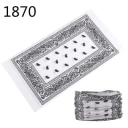 1851-1900 Flower Leaf Print Bandana Neck Gaiter Face Shield Sport Camping Cycling Outdoor Fishing Magic Scarf Men Women Masks