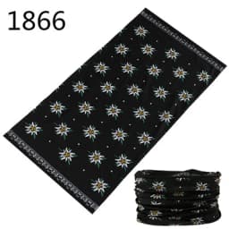 1851-1900 Flower Leaf Print Bandana Neck Gaiter Face Shield Sport Camping Cycling Outdoor Fishing Magic Scarf Men Women Masks