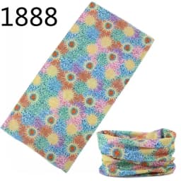1851-1900 Flower Leaf Print Bandana Neck Gaiter Face Shield Sport Camping Cycling Outdoor Fishing Magic Scarf Men Women Masks