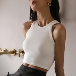 DOIAESKV White Tank Tops Women Summer Sexy Crop Tops Femme Casual Fitness Short Black Vest Off Shoulder Women Camisole Tops Tees