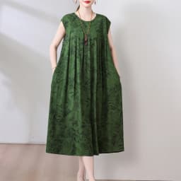 New Fashion Hot Arrival Casual 2026 Summer Dress Print Loose O-Neck Cotton Women Clothing Dresses Plus Size