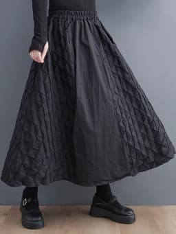 Black Vintage High Waist Patchwork Plaid Skirt Women New Plus Size Fashion Loose Casual Midi Skirts Clothing Spring Autumn 2025