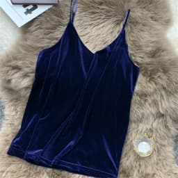 Blusa Mujer Moda Fashion Sexy Women Velour Tank Crop Top Summer Korean Streetwear Gold Velvet Camisole Elegant Vest Plus Size