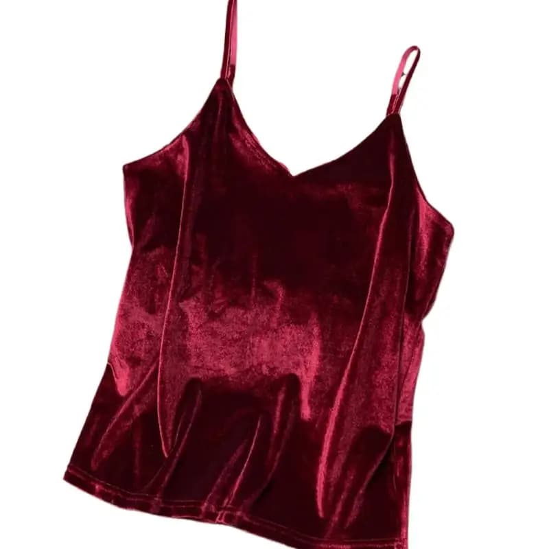 Blusa Mujer Moda Fashion Sexy Women Velour Tank Crop Top Summer Korean Streetwear Gold Velvet Camisole Elegant Vest Plus Size