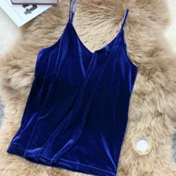 Blusa Mujer Moda Fashion Sexy Women Velour Tank Crop Top Summer Korean Streetwear Gold Velvet Camisole Elegant Vest Plus Size