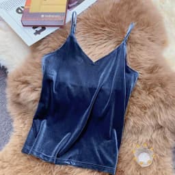 Blusa Mujer Moda Fashion Sexy Women Velour Tank Crop Top Summer Korean Streetwear Gold Velvet Camisole Elegant Vest Plus Size
