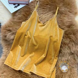Blusa Mujer Moda Fashion Sexy Women Velour Tank Crop Top Summer Korean Streetwear Gold Velvet Camisole Elegant Vest Plus Size