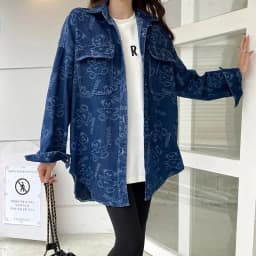 Denim Shirt Women's Korean Version Loose Mid-Length 2022 New Spring Net Red Design Niche Shirt Jacket Ladies Denim Jacket W3167