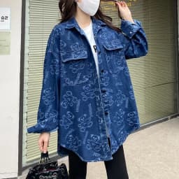 Denim Shirt Women's Korean Version Loose Mid-Length 2022 New Spring Net Red Design Niche Shirt Jacket Ladies Denim Jacket W3167