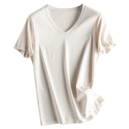 Women's T-Shirt, Short Sleeve, V Neck Tees, O Neck, Silk Cotton,Solid, Monochromatic, Summer Tops