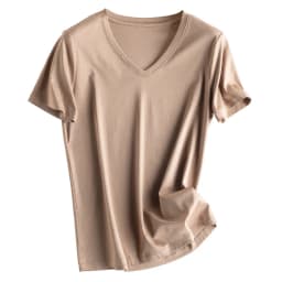 Women's T-Shirt, Short Sleeve, V Neck Tees, O Neck, Silk Cotton,Solid, Monochromatic, Summer Tops