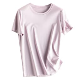 Women's T-Shirt, Short Sleeve, V Neck Tees, O Neck, Silk Cotton,Solid, Monochromatic, Summer Tops