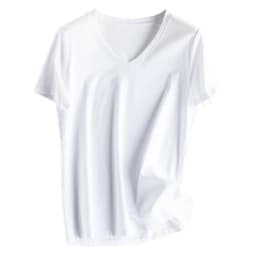 Women's T-Shirt, Short Sleeve, V Neck Tees, O Neck, Silk Cotton,Solid, Monochromatic, Summer Tops