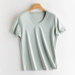 Women's T-Shirt, Short Sleeve, V Neck Tees, O Neck, Silk Cotton,Solid, Monochromatic, Summer Tops