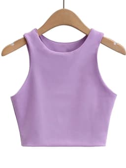 2024 Summer Fashion Women Sexy Slim Tops O-neck Sleeveless Double Nylon Ladies Good Quality Tank Tops 6 Colors