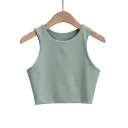 2024 Summer Fashion Women Sexy Slim Tops O-neck Sleeveless Double Nylon Ladies Good Quality Tank Tops 6 Colors