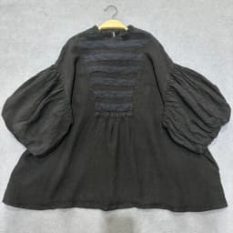 Johnature New Japanese High-quality Linen Blouses Summer Lace Court-style Lantern Sleeves Loose Vintage Shirt Women